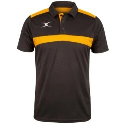 Junior Photon Polo Shirt 24 Junior Photon Polo Shirt -Gilbert Rugby 2600 20RCFI18 2081508605 20Polo 20Photon 20Black 20 20Gold 20Front