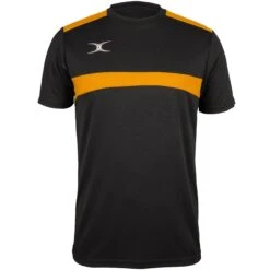 Junior Photon Tee Shirt -Gilbert Rugby 2600 20RCFK18 2081509905 20Tee 20Photon 20Black 20 20Gold 20Front