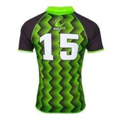 World XV Playing Match Shirts -Gilbert Rugby 82020505TShirtProWorldXVGreen Back