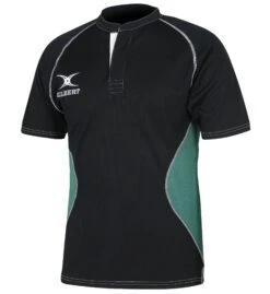 XACT V2 Junior Match Shirt -Gilbert Rugby RCAE13MatchShirt Xact V2 Shirt Black Green 1